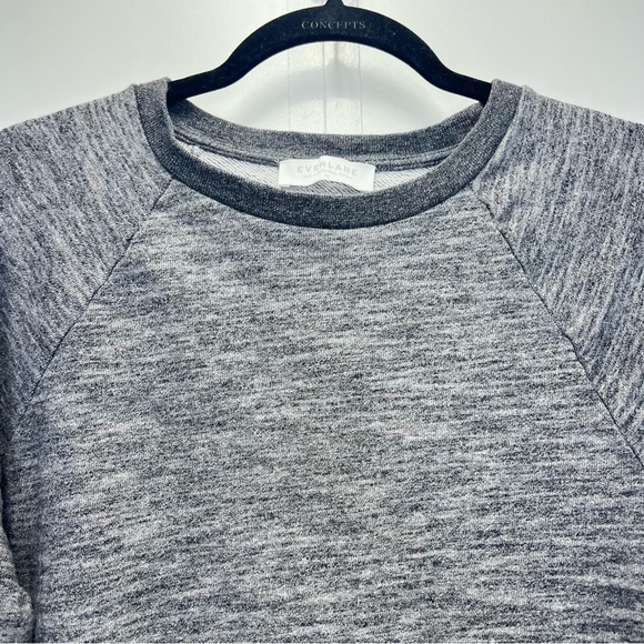 Everlane Crewneck Sweatshirt Size Medium Grey Heathered 100% Cotton - Picture 4 of 7